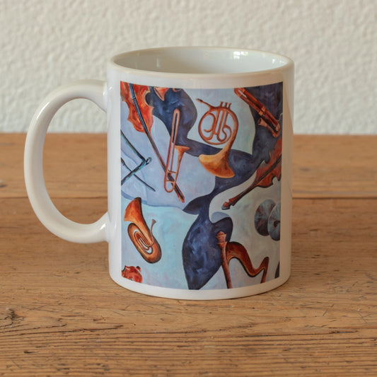 Künstlerische Tasse Das Echo der Instrumente