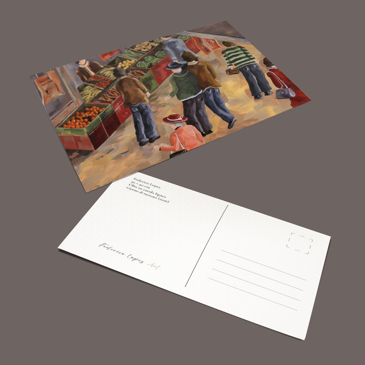 Art Postcard Market day